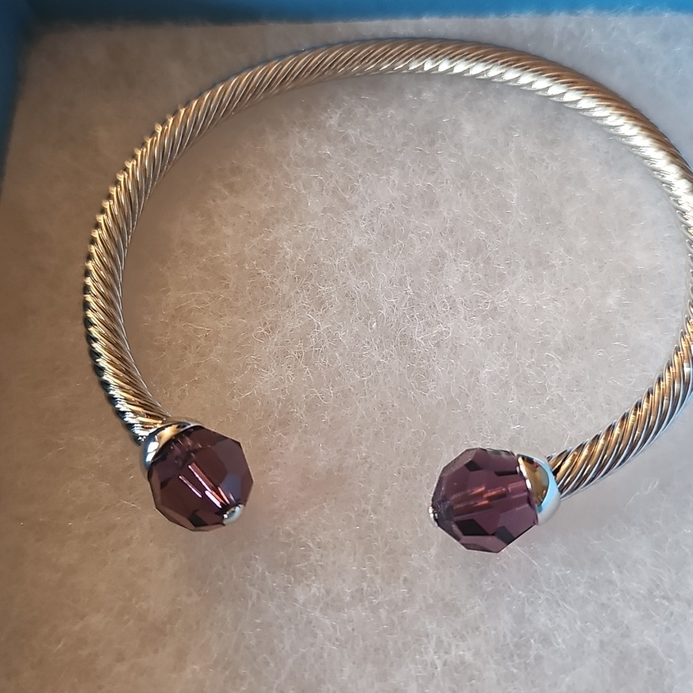 With A Twist, Amethyst Touchstone Crystal Bracelet